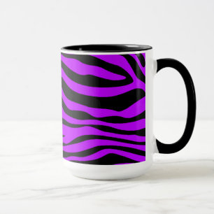 elektrische Paarse Zebrastripes; Afbeelding Schatt Mok
