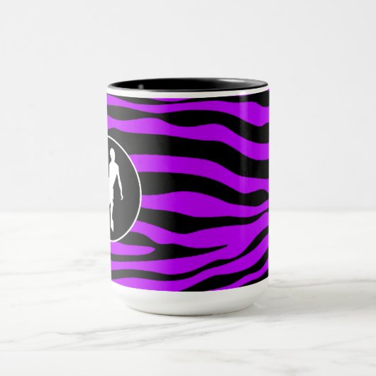 elektrische Paarse Zebrastripes; Afbeelding Schatt Mok (Midden)