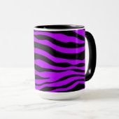 elektrische Paarse Zebrastripes; Afbeelding Schatt Mok (Voorkant rechts)