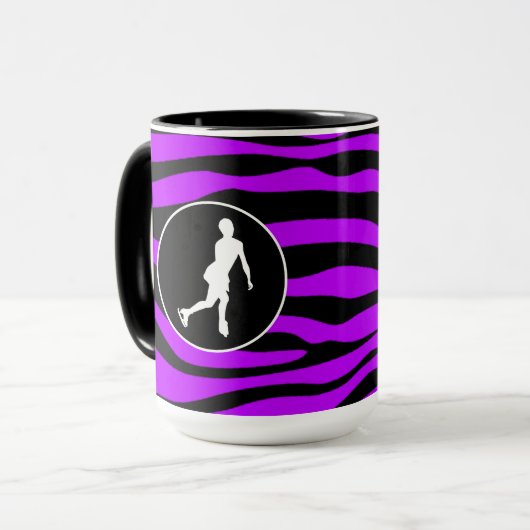 elektrische Paarse Zebrastripes; Afbeelding Schatt Mok (Voorkant links)