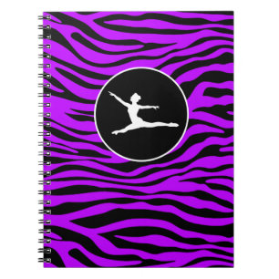 elektrische Paarse Zebrastripes; ballet Notitieboek