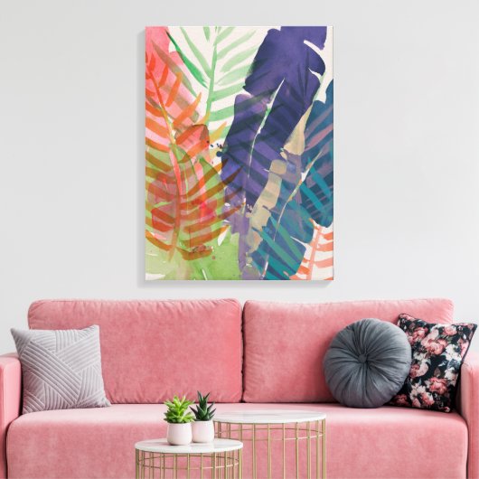 elektrische palmen canvas afdruk (Insitu (Woonkamer))