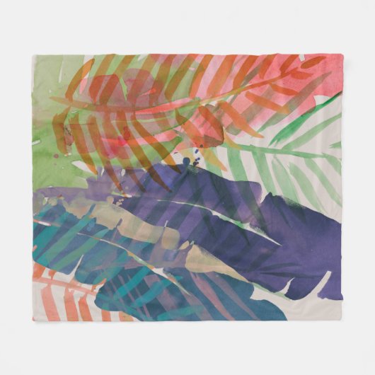 elektrische palmen fleece deken (Voorkant (Horizontaal))