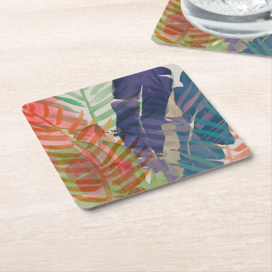 elektrische palmen kartonnen onderzetters (Schuin)