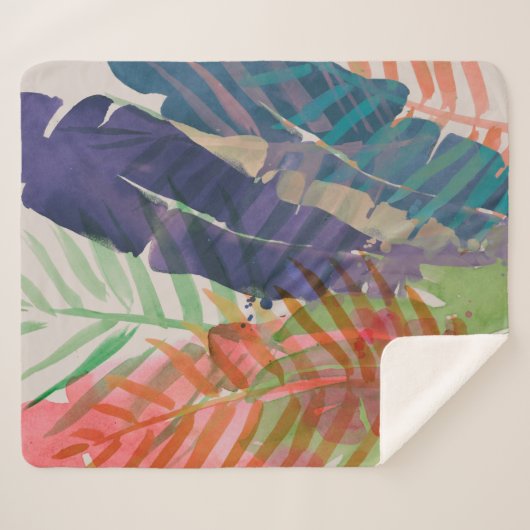 elektrische palmen sherpa deken (Voorkant (horizontaal))