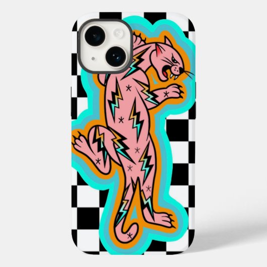 Elektrische Panther Telefoonhoes Case-Mate iPhone Case (Achterkant)