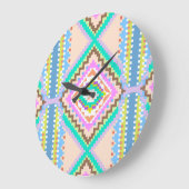 Elektrische Pastel Droom Kaleidoscoop Grote Klok (Hoek)