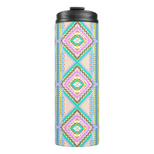 Elektrische Pastel Droom Kaleidoscoop Thermosbeker