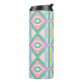 Elektrische Pastel Droom Kaleidoscoop Thermosbeker (Gedraaid links)