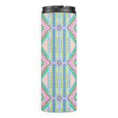 Elektrische Pastel Droom Kaleidoscoop Thermosbeker (Achterkant)