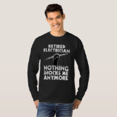 Elektrische pensionering mannen in ruste verkozen t-shirt (Voorkant volledig)
