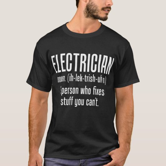 Elektrische persoon die dingen opheft die je niet  t-shirt (Voorkant)