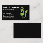 Elektrische plug Eco-vriendelijk pictogram Visitekaartje (Voorkant / Achterkant)