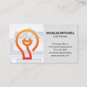 Elektrische plug-pictogram voor gloeilamp visitekaartje (Voorkant)