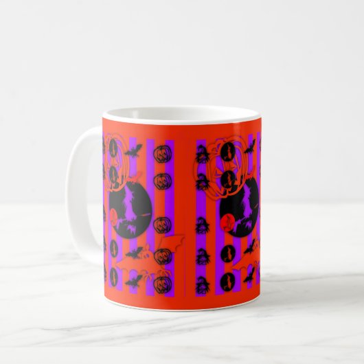 Elektrische Pop Colors Halloween Mok (Voorkant links)
