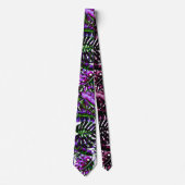 Elektrische Pop Tropische palmbladeren Stropdas (Voorkant)