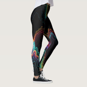 Elektrische puls: symfonie van neon frequenties leggings