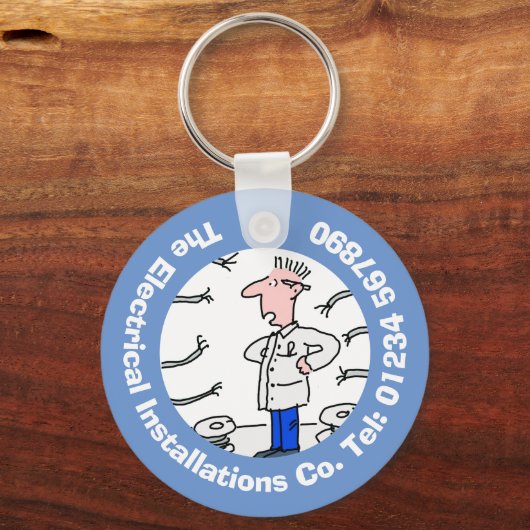 Elektrische rebedrading en elektrische reparaties sleutelhanger (Achterkant)