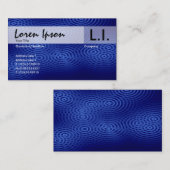 Elektrische regen - blauw visitekaartje (Voorkant / Achterkant)