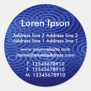 Elektrische Regen Blauwe Zaken/Profiel Ronde Sticker