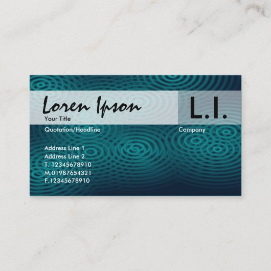 Elektrische regen - groen visitekaartje (Voorkant)