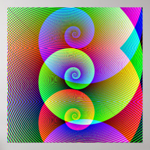 Elektrische regenboog poster