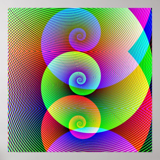 Elektrische regenboog poster (Voorkant)