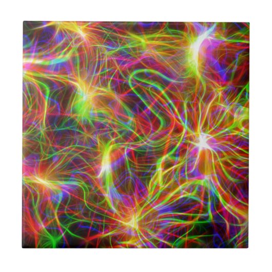 Elektrische regenboog tegeltje (Voorkant)