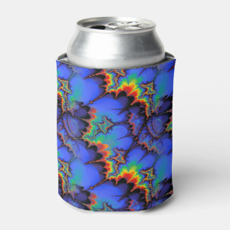 Elektrische regenbooggolven Fractal Art Patroon Blikjeskoeler