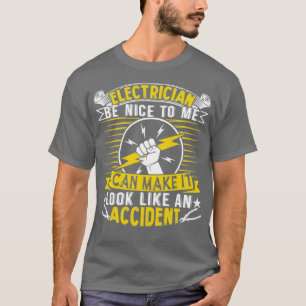 Elektrische reservekopie van elektrische werknemer t-shirt