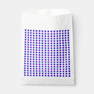 elektrische retro met blauwe en paarse strippen bedankzakje