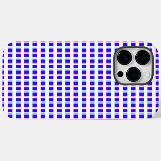 elektrische retro met blauwe en paarse strippen Case-Mate iPhone case (Achterkant (horizontaal))