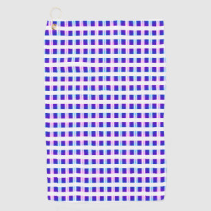 elektrische retro met blauwe en paarse strippen golfhanddoek