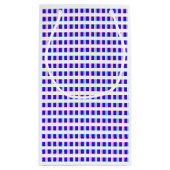 elektrische retro met blauwe en paarse strippen klein cadeauzakje (Achterkant)