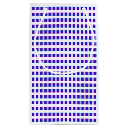 elektrische retro met blauwe en paarse strippen klein cadeauzakje (Achterkant)