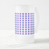 elektrische retro met blauwe en paarse strippen matglas bierpul (Voorkant rechts)