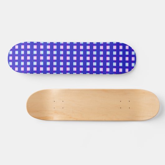 elektrische retro met blauwe en paarse strippen persoonlijk skateboard (Horizontaal)