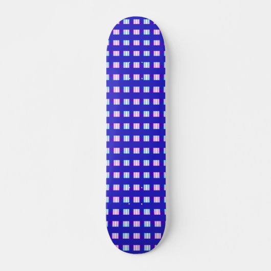 elektrische retro met blauwe en paarse strippen persoonlijk skateboard (Voorkant)