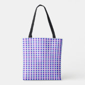 elektrische retro met blauwe en paarse strippen tote bag (Achterkant)