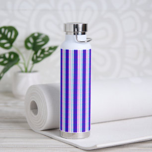 elektrische retro met blauwe en paarse strippen waterfles