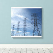 Elektrische reuzen canvas afdruk (Insitu (Houten vloer))