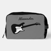 Elektrische rockgitaar logo op maat toilettas toilettasje (Achterkant)