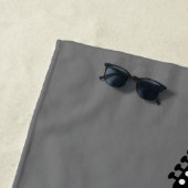 Elektrische rockmuziekgitaar, aangepaste badhanddo strandlaken (In situ)