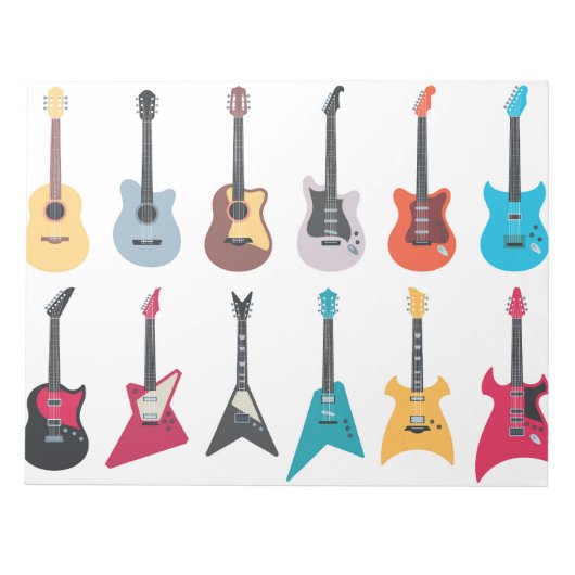 Elektrische rotsgitaar notitieblok (Voorkant)