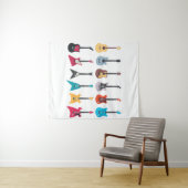Elektrische rotsgitaar wandkleed (In Situ (horizontaal))