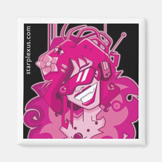 Elektrische roze magneet (Voorkant)