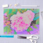 Elektrische roze pinda's in de kleurrijke tuin tissuepapier (Craft)