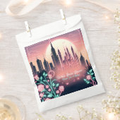 Elektrische Rozen Futuristische  Neon Bruidsmeisje Bedankzakje (Geknipt)