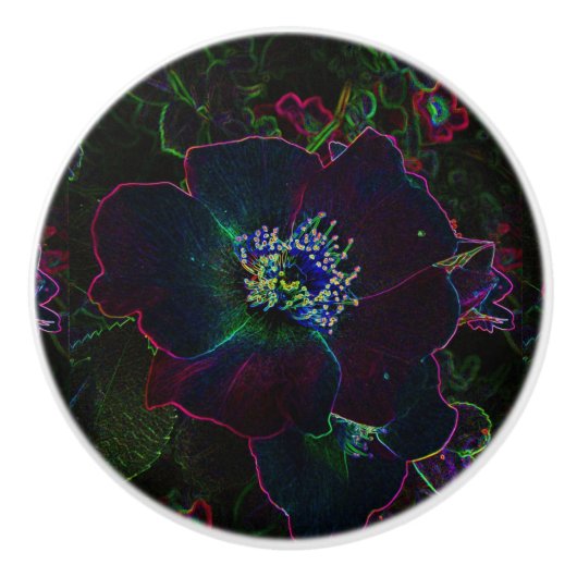 Elektrische Rozen keramische knop (Voorkant)