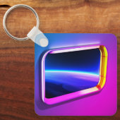 Elektrische ruimteportaalscène sleutelhanger (Voorkant)